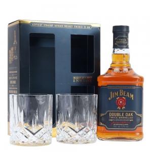 Jim Beam Double Oak 0,7l 40% +2 skla