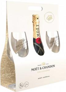 Moet & Chandon Brut 0,75l +2 skla taška    