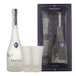 Vodka Pravda 0,7l 40% +2panáky 